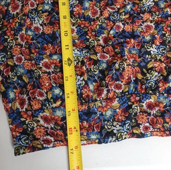 Free People All Dolled Up Sz S Boho Whimsigoth Dark Floral Mesh Blouse - Picture 8 of 14